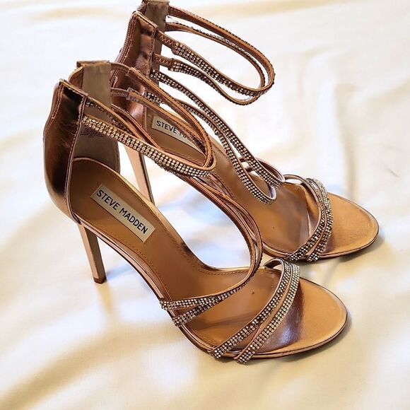 Steve Madden gold Diamond heels size 9.5 - Picture 1 of 10
